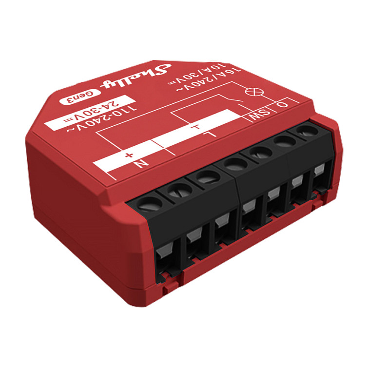 Shelly 1PM Gen3 Smart Switch – Max 16A, Wi-Fi & Bluetooth - 1