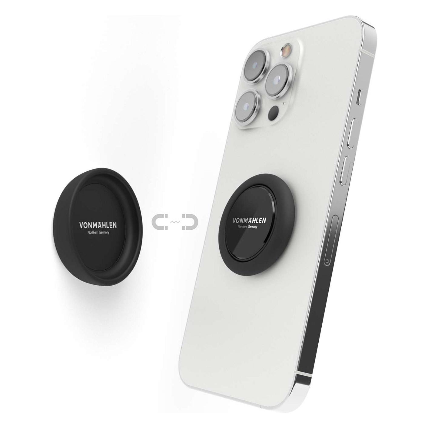 Mbajtëse për Telefon Vonmählen Backflip Pure, Universale, Rrotullim 360°, Funksion Mbështetëse, Montim Magnetik – Zezë - 4