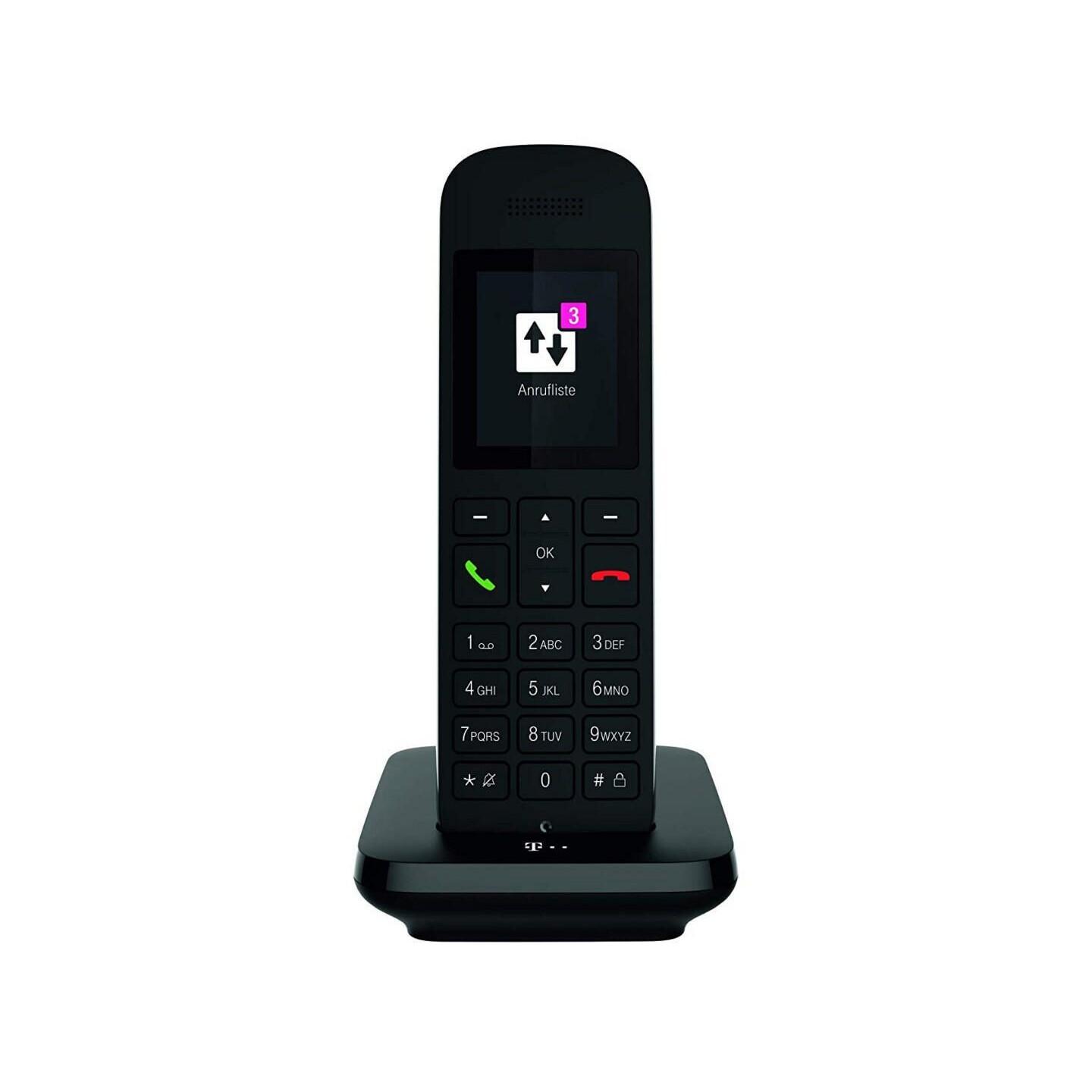 Telefon i Thjeshtë Telekom Sinus 12, DECT, Ekran TFT me Ngjyra 2", Hands-Free - Zezë