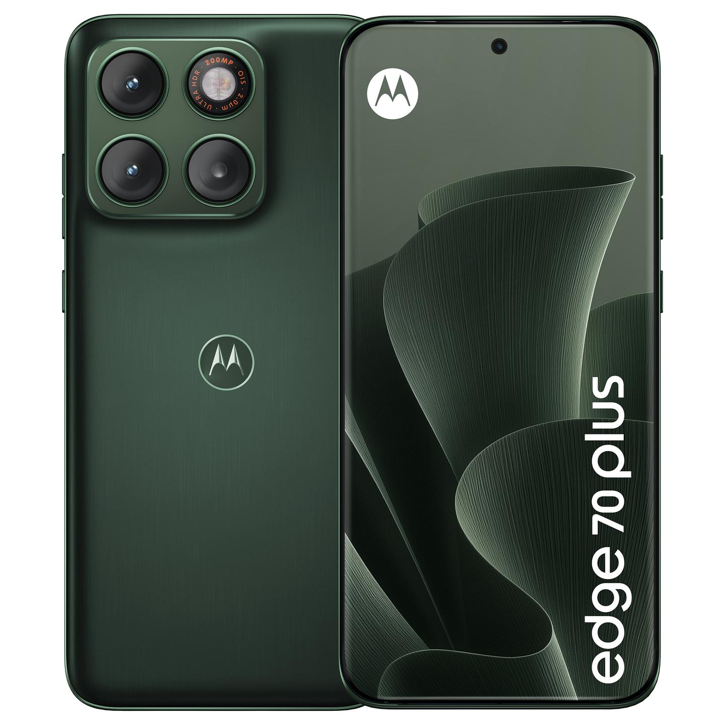 Telefon Motorola Edge 70 Plus, 6.78", Extreme AMOLED, 144Hz, 8GB, 256GB, Snapdragon 7s Gen 3, Dual SIM, 5G - Gjelbër