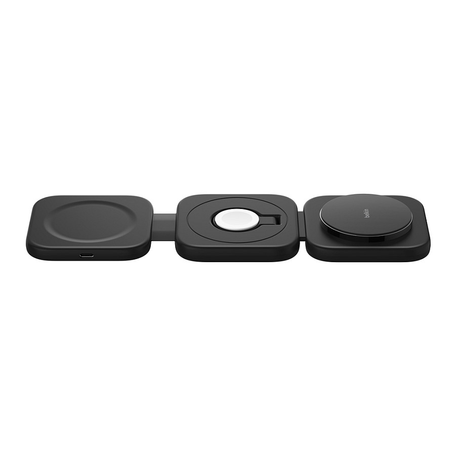 Karikues Pa Kabllo Belkin BoostCharge Pro WIZ024HQBK / 3 në 1 / Qi2 15W / USB-C / Me Adapter 36W - Zezë