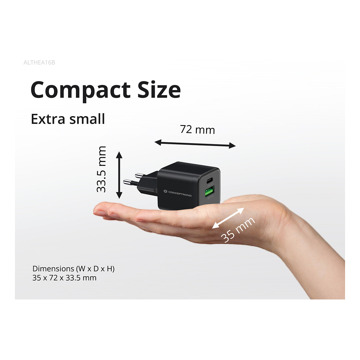 Adapter  Conceptronic 2-Port GaN Charger  3-in-1 / 33W / PD 3.0 / PPS – Zezë - 9