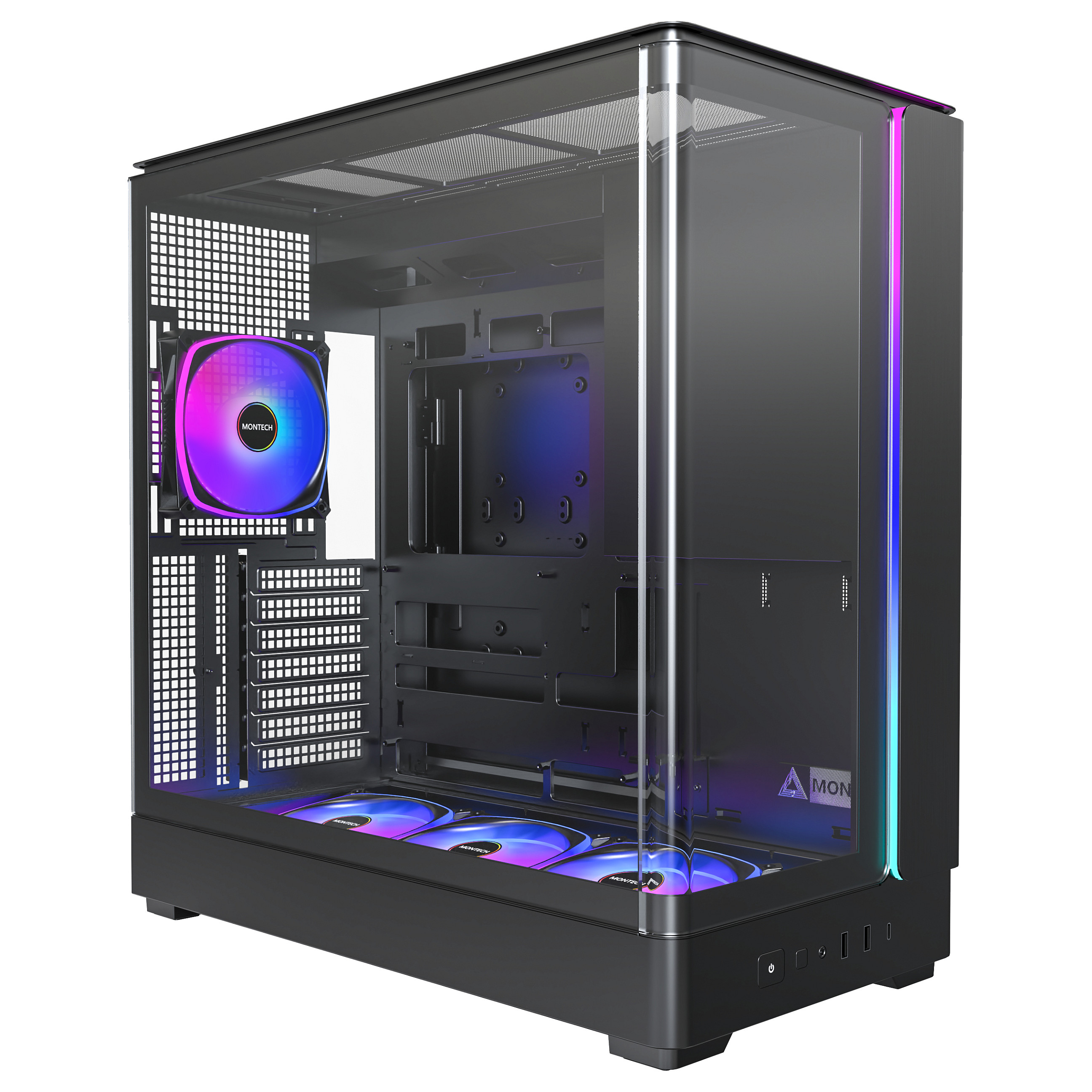 Kasë Montech KING 45 PRO / Midi Tower / ATX / 4x 120mm ARGB Fan / Tempered Glass - Zezë