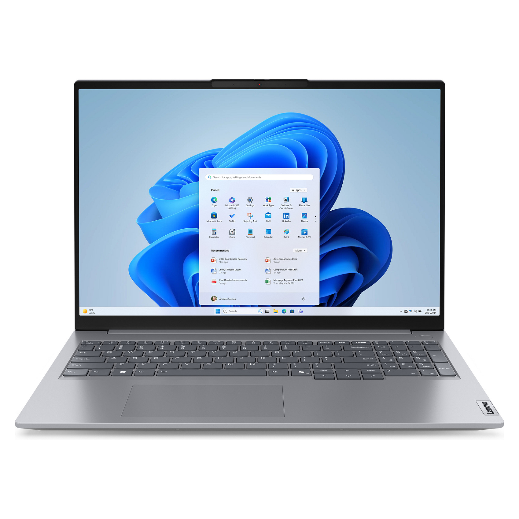Laptop Lenovo ThinkBook 16 AMD G7 / Ryzen 7-7735HS / 32GB DDR5 / 1TB / 16" WUXGA IPS / AMD Radeon 680M / DE  - Gri - 1