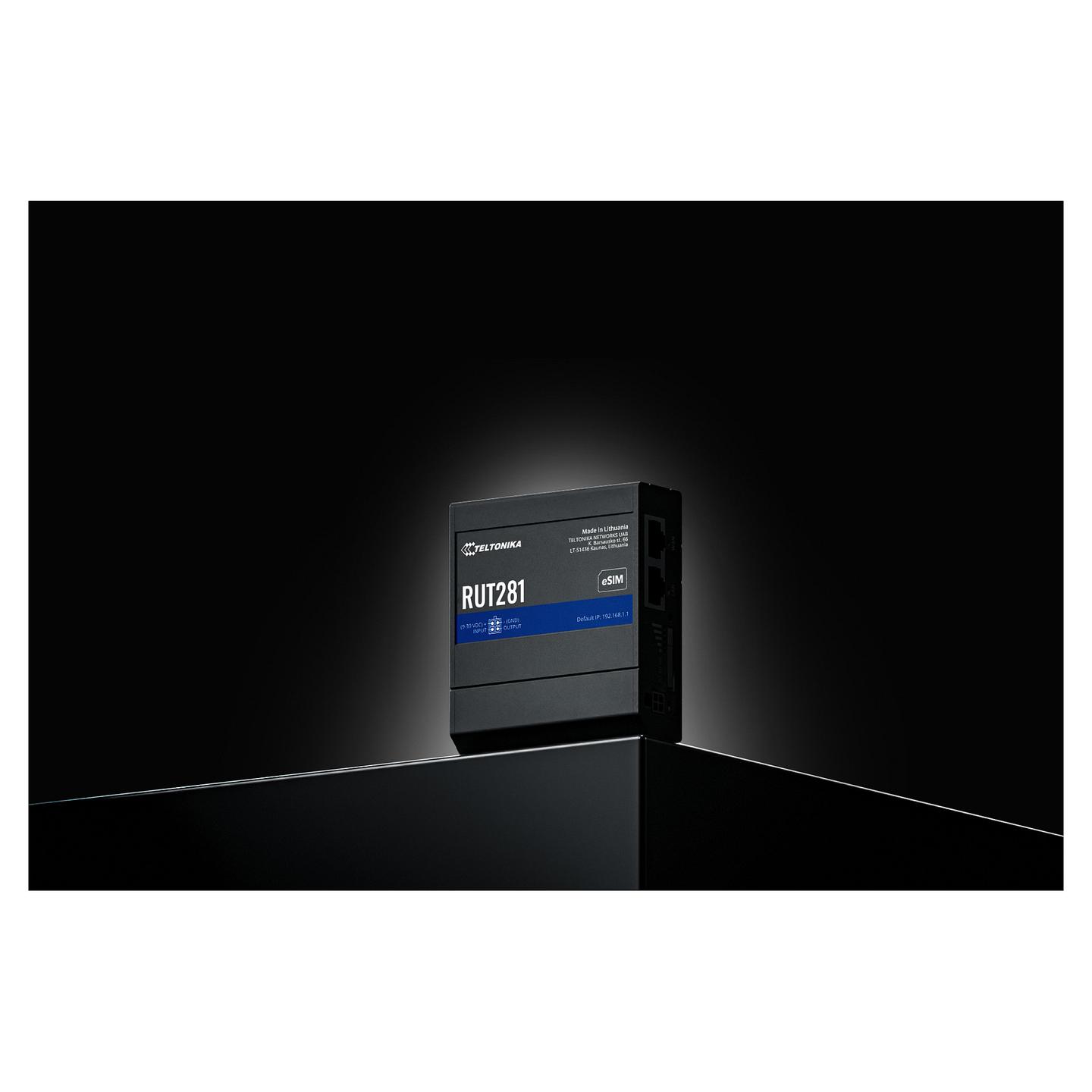 Teltonika, RUT281, Ruter, Wi-Fi 4, N300, Single-Band, 4G LTE Cat 4, 150Mbps, 2× 10/100Mbps Ethernet, Mini-SIM + eSIM, Zezë - 6