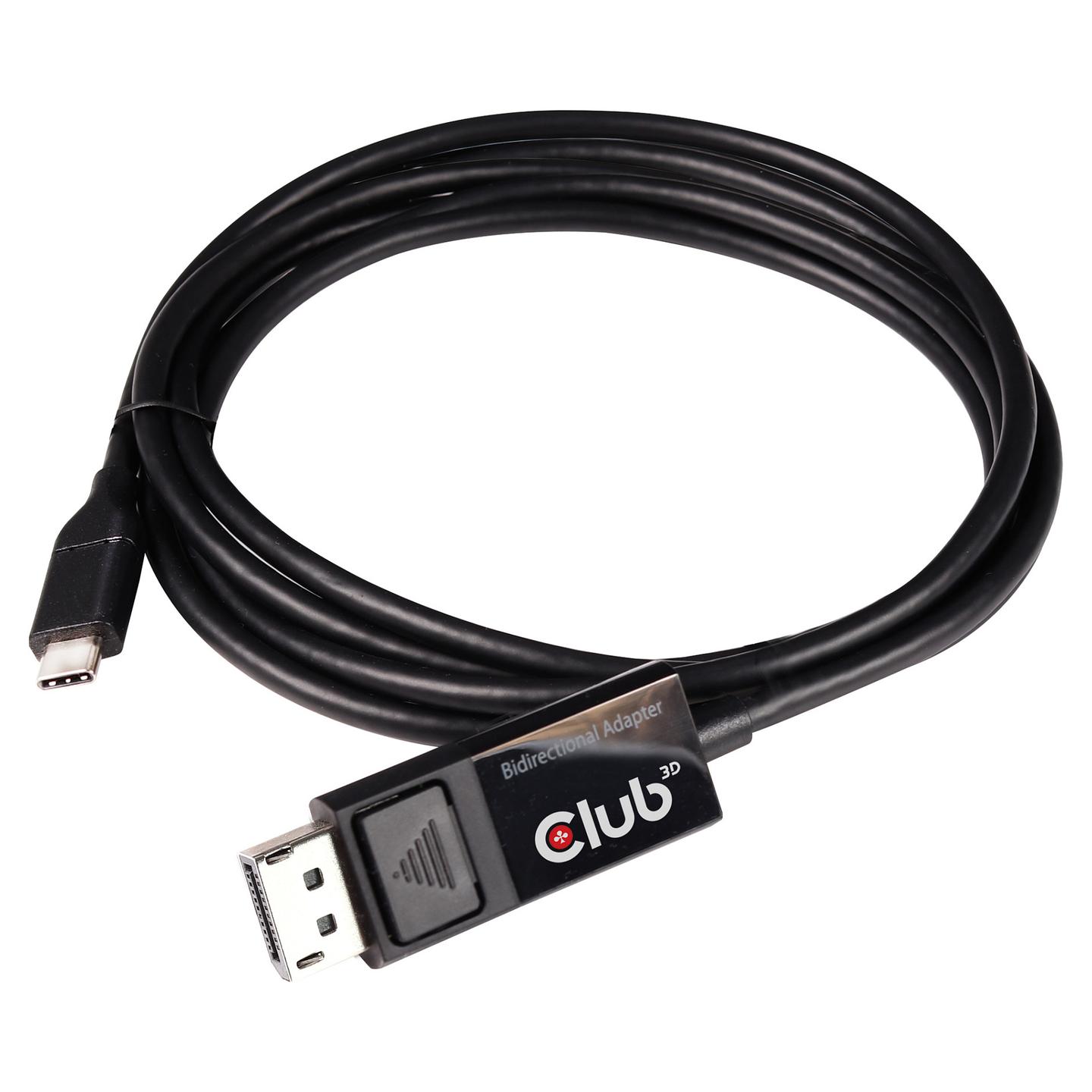 Kabllo DisplayPort Club 3D CAC-1557 / USB-C në DisplayPort / DisplayPort 1.4 / 1.8m / 8K 60Hz / HDR - Zezë - 2