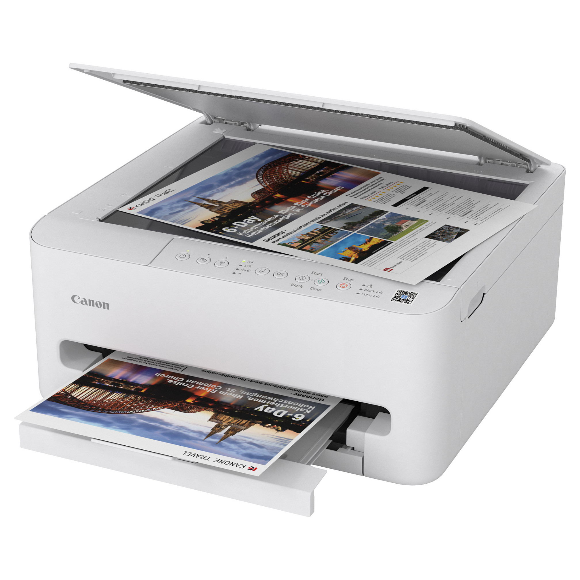 Printer Multifunksional Canon PIXMA TS4150i / 3‑in‑1 / 14ppm / Wi‑Fi – Bardhë - 9