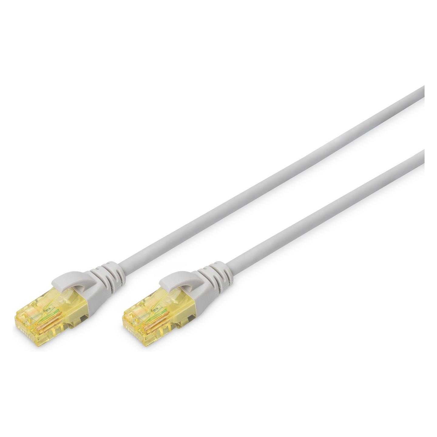 Kabllo për Rrjet DIGITUS DK-1613-A-010 / RJ45 - RJ45 / Cat.6A / U/UTP / AWG 26/7 / 500 MHz / 1 m - Gri