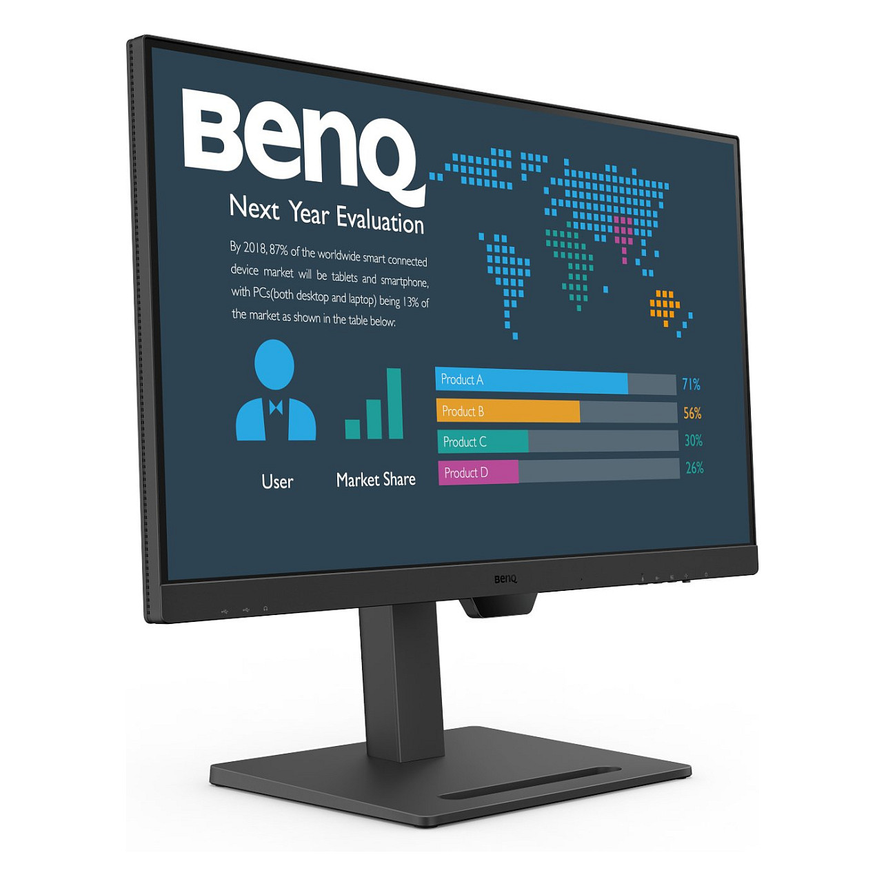 Monitor BenQ BL2790QT / 27" / QHD IPS LCD / 75Hz / 5ms / USB-C+HDMI+DP+USB - Zezë - 6