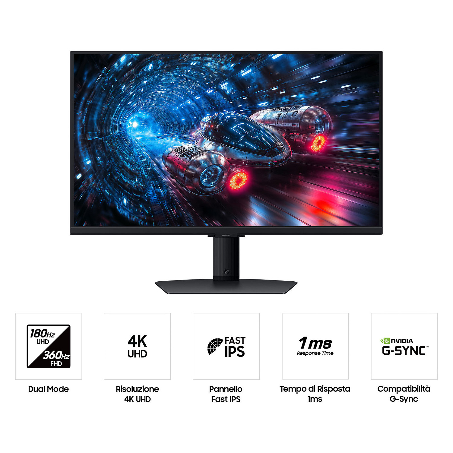 Monitor Gaming Samsung S27FG702EU / 27" / 4K Ultra HD IPS / LCD / 360 Hz / 1 ms / HDMI+USB+DP+HDCP - Zezë - 4