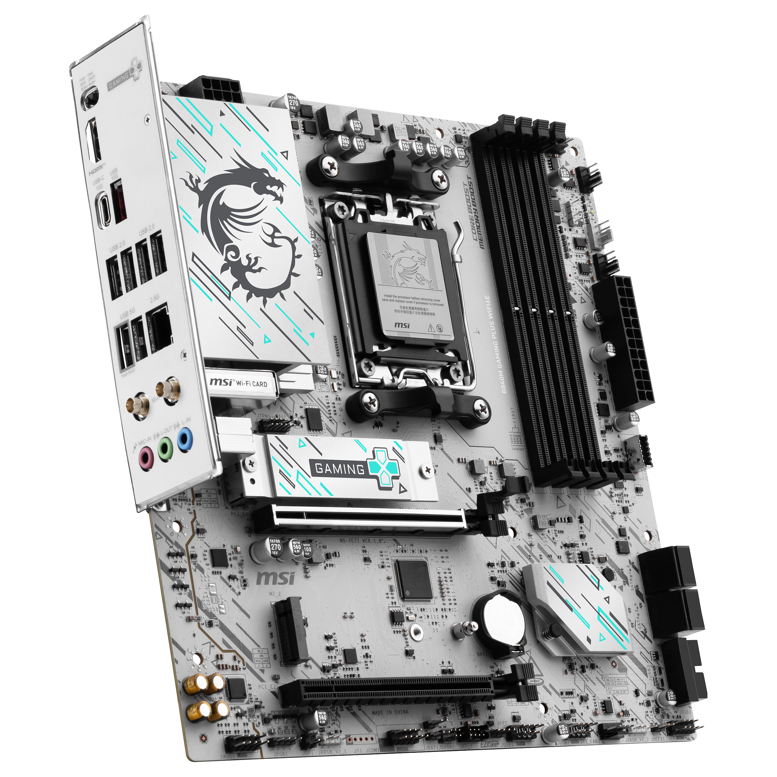 Pllakë Amë AMD AM5 MSI B840M Gaming Plus / DDR5 / mATX / HDMI+DP - 4