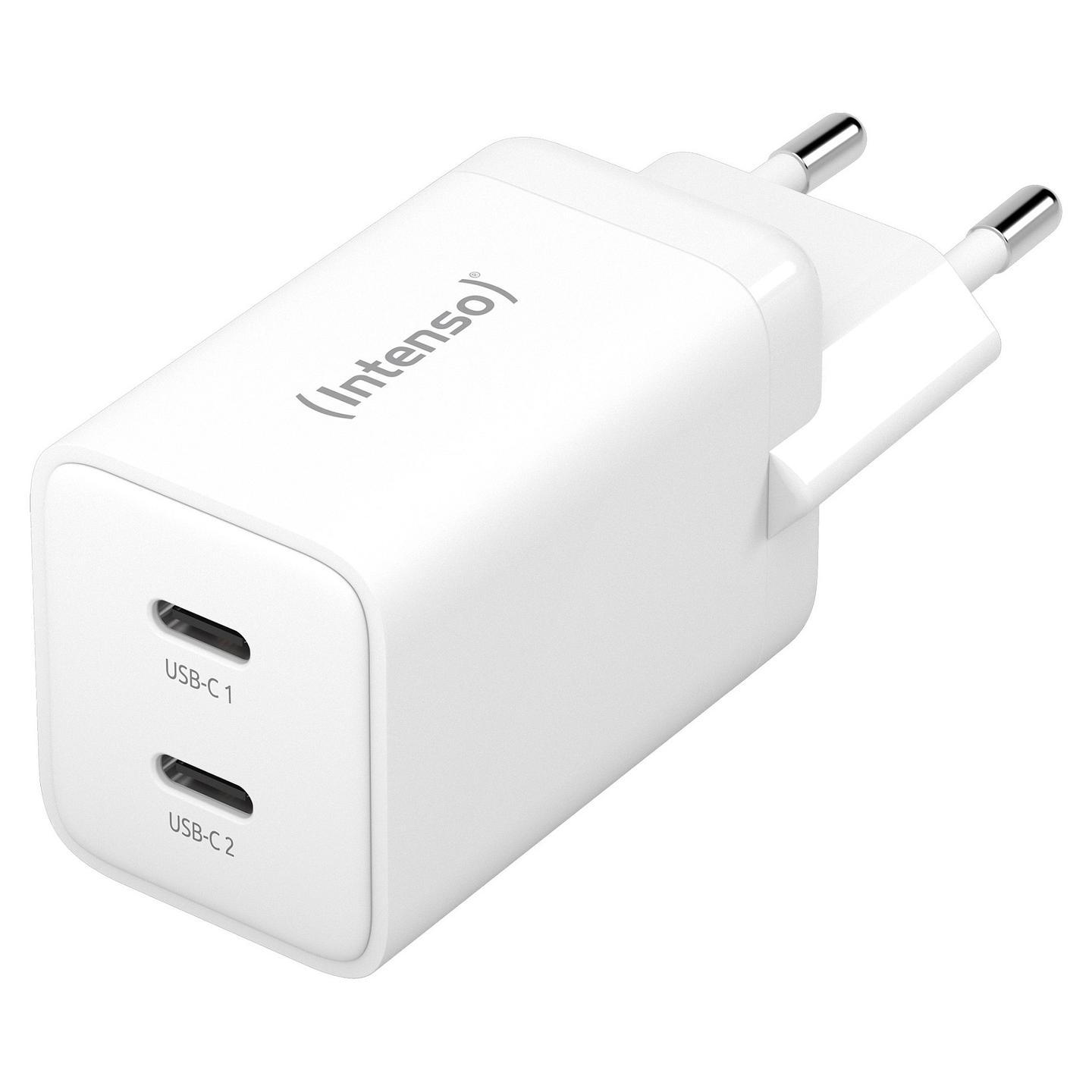 Karikues Intenso W40CC GaN / 2x USB-C / 40W / PD 3.0 / PPS / QC 4.0 - Bardhë - 1
