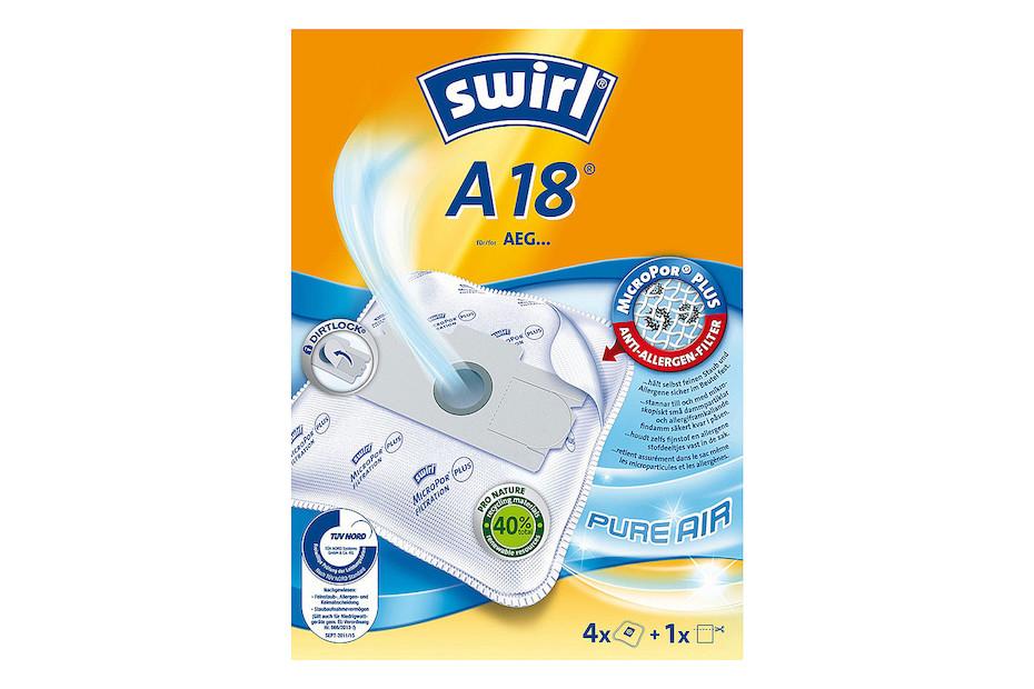 Qese për Fshesë Swirl MicroPor Plus A 18 / 4 copë + 1 filtër / Anti-Allergen