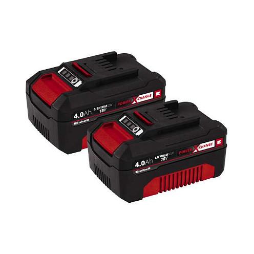 Bateri Einhell 4511489, 2×18V, 4.0Ah, PXC-Twinpack CB - Kuqe/Zezë
