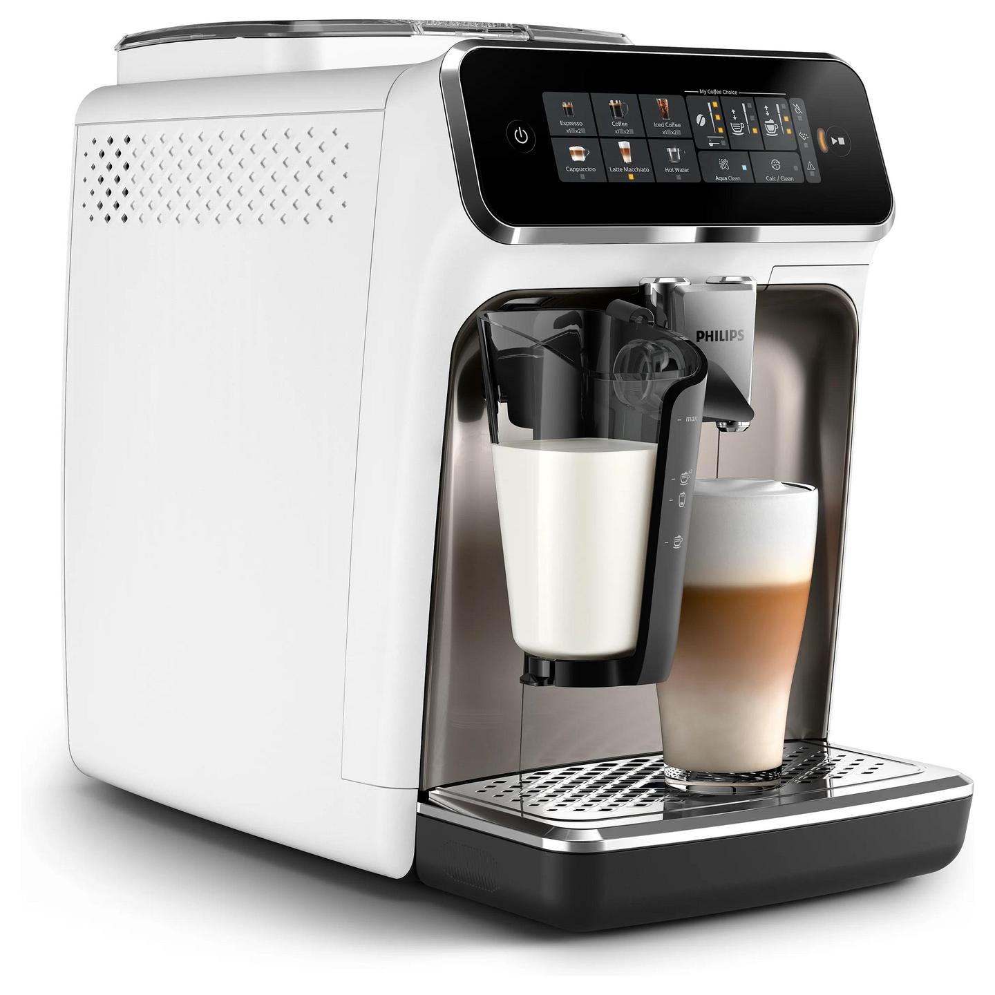 Aparat për Kafe Philips Series 3300 EP3343/90, 1.8L, 1500W, 15 bar, LatteGo - Bardhë/Zezë - 4
