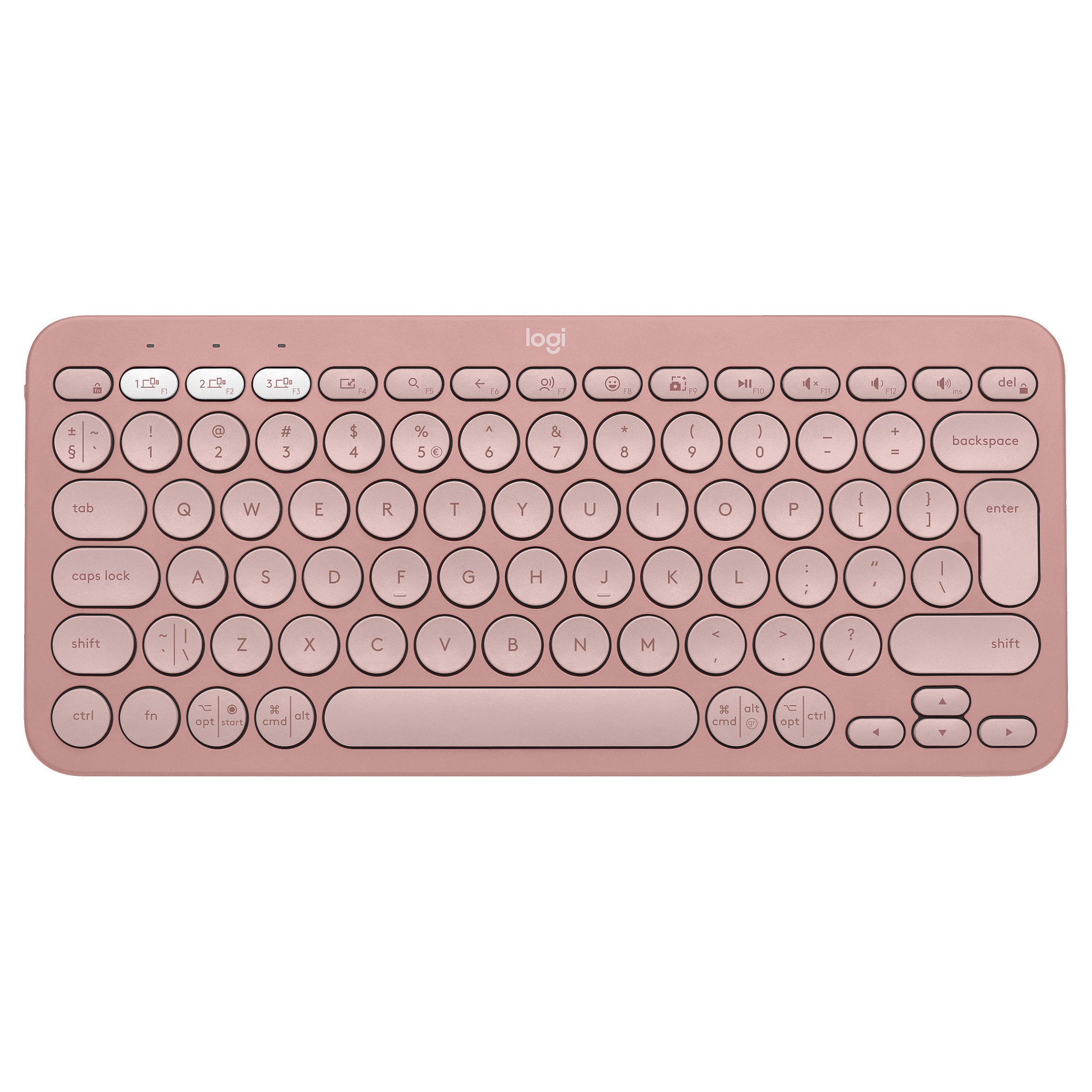 Tastierë Pa kabllo Logitech Pebble Keys 2 K380s / Mini / Scissor Switch / Bluetooth / QWERTY US / Easy-Switch / 3 Pajisje - Rozë - 1