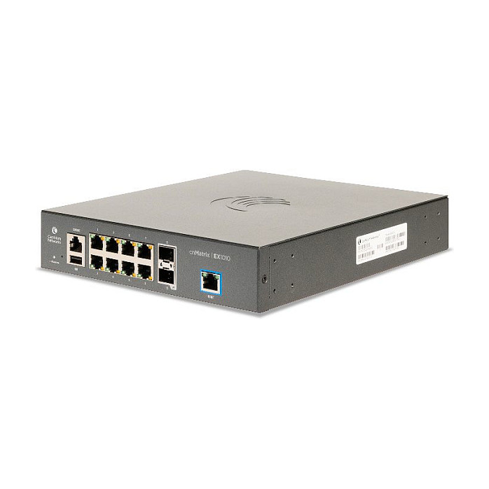 Cambium cnMatrix EX1010-M 8+2 Port Managed Switch – Gigabit L2 Enterprise Switch 20Gbps Fanless - 1