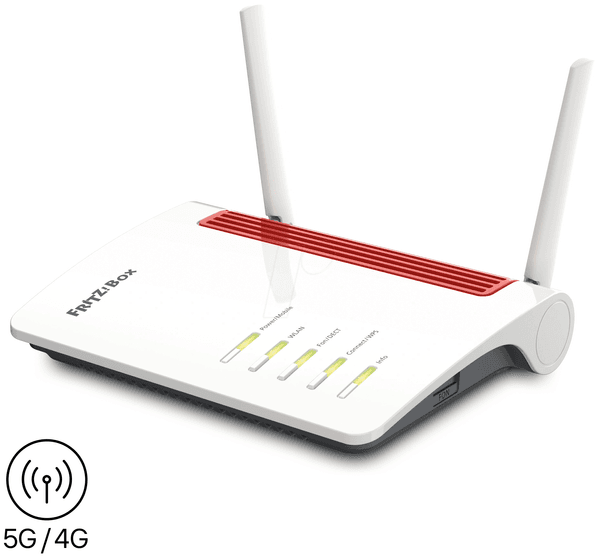 FRITZ!Box, 6850 5G v2, Ruter, 5G, 4G LTE Cat 20, Wi-Fi 5, Dual-Band, 4× Gigabit LAN, Mesh, Bardhë