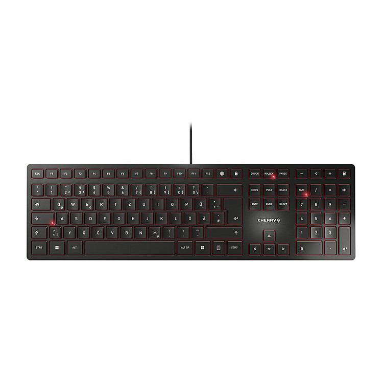 Tastierë me kabllo Cherry KC 6000 Slim / German Layout - Zezë - 1