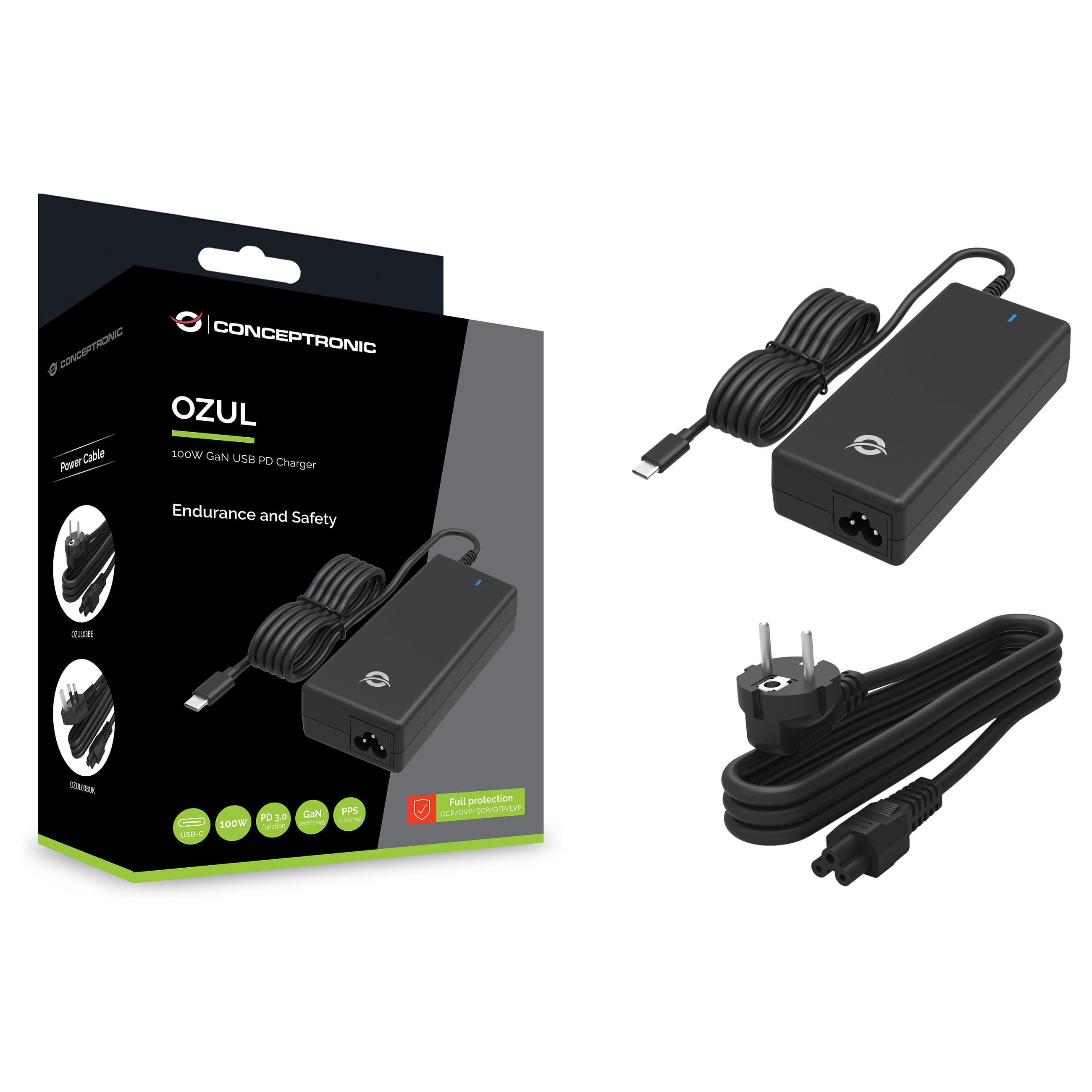 Adapter Conceptronic OZUL03BE / 100W / USB-C / PD 3.0 / PPS - Zezë - 5