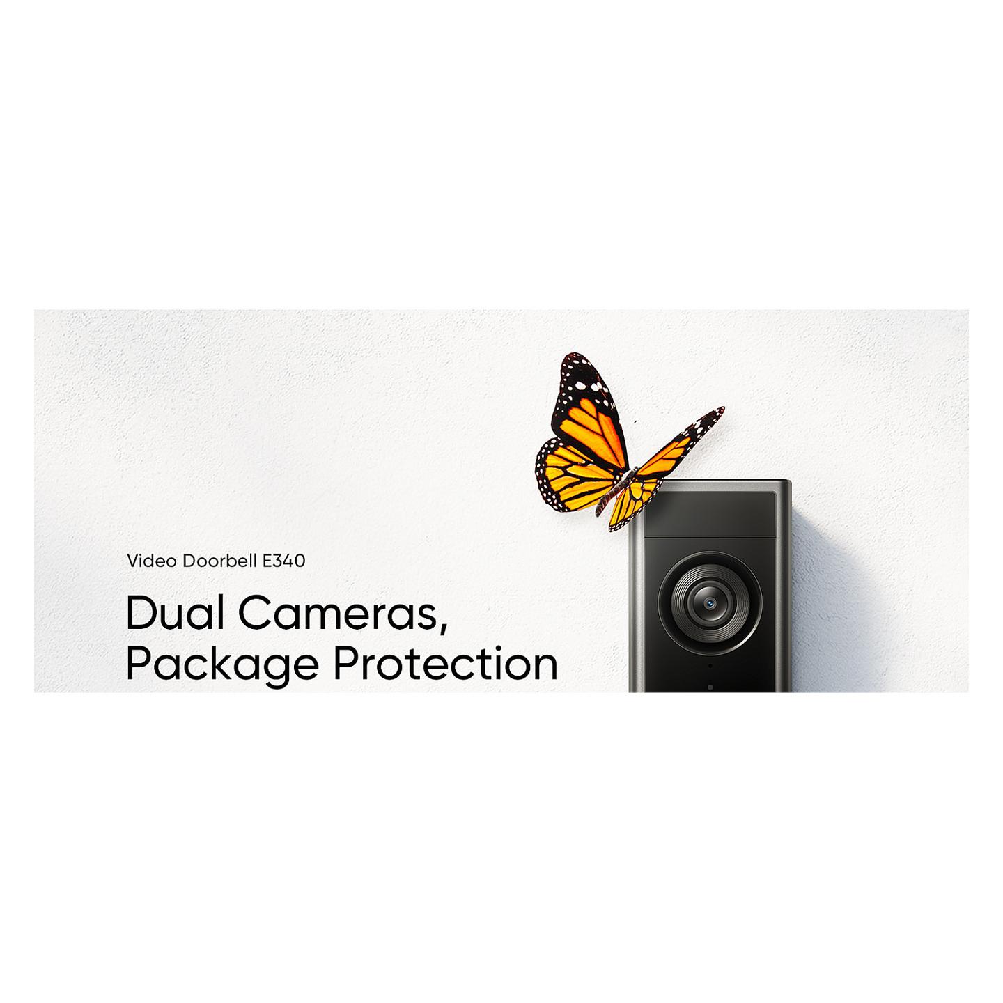 Kamerë Zile për Derë eufy E340, 2K, Dual Camera, 160°, Color Night Vision, Audio 2-Kahëshe, AI, Bateri, Wi-Fi 2.4GHz, 8GB eMMC, IP65, Chime - Zezë - 14