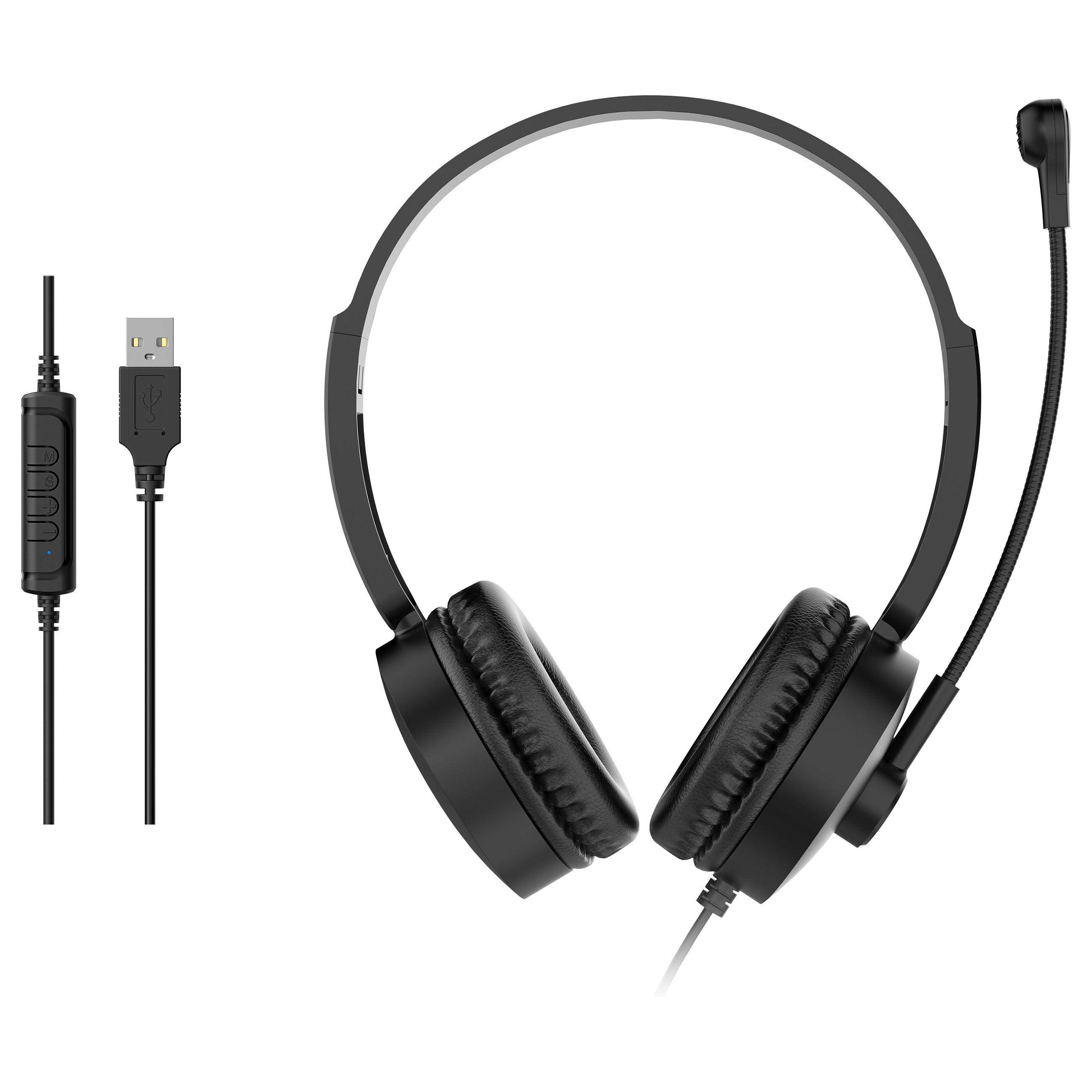 Kufje me kabllo Equip Stereo Wired Headset with Microphone / USB-A 2.00m - Zezë - 1