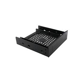 Kornizë montimi për disqe Akasa AK-HDA-05, 5,25" në 3,5" ose 2,5", plastike - Zezë - 2