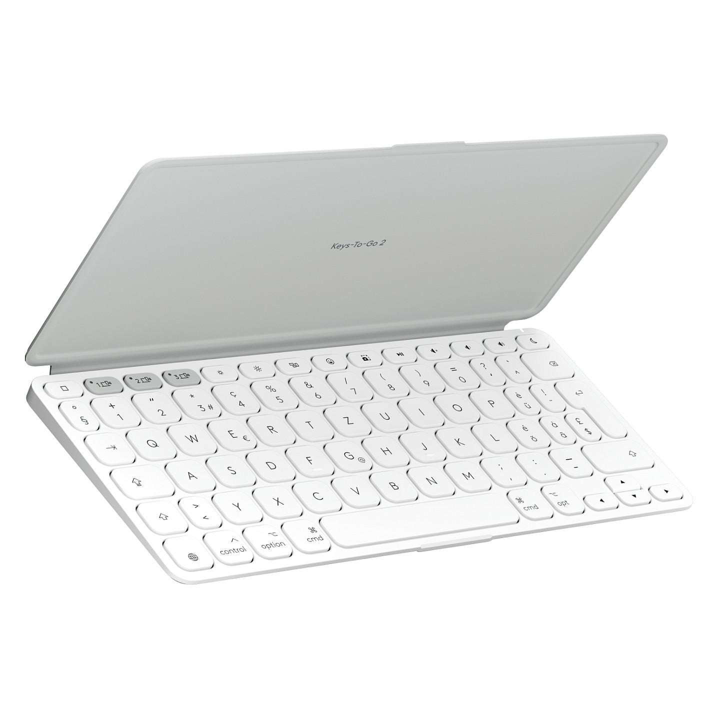Tastierë pa Kabllo Logitech Keys-To-Go 2, Scissor, Compact, QWERTZ CH, Bluetooth - Bardhë - 3