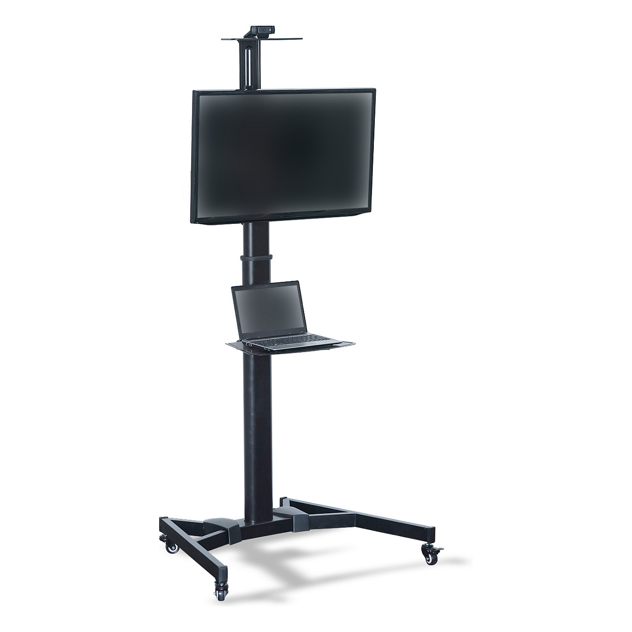 Mbajtëse për TV DIGITUS / 37″–70″ / deri në 50 kg / me Rrota / Lartësi të Rregullueshme / e Pjerrët - Zezë - 2