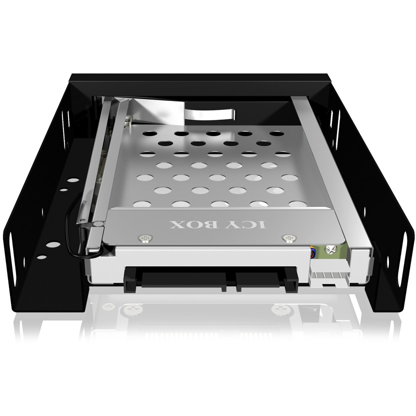 Aksesorë për disqe Hot-Swap Frame: 1× 2.5" SATA to 1× SATA host, trayless design, for 3.5" drive bay – ICY BOX - 5