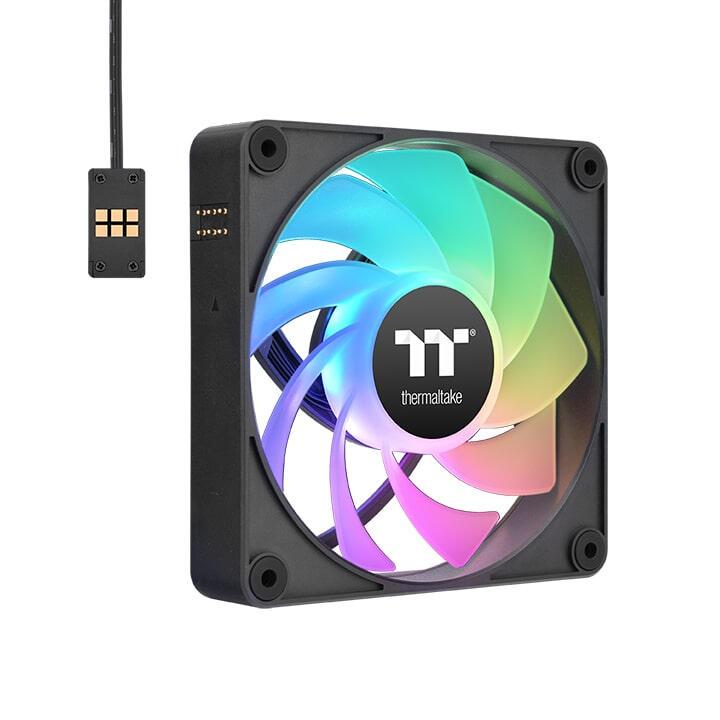 Ftohës për Kasë Thermaltake CT120 EX Reverse ARGB Sync / 120mm / 500-2000 RPM / 3-Pack / CL-F192-PL12SW-A – Zezë