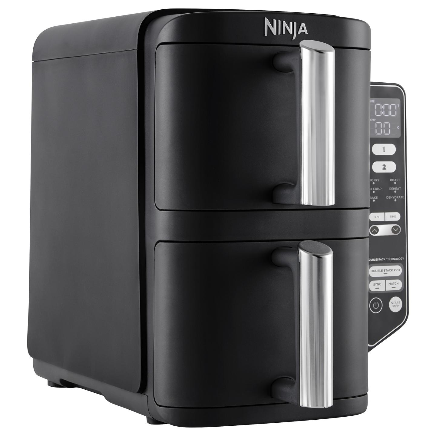 Fryer Vertikal Ninja Double Stack SL300EU, 7,6 L, 2470 W, 2 Kosha nga 3,8 L, 6 Funksione - Zezë - 5