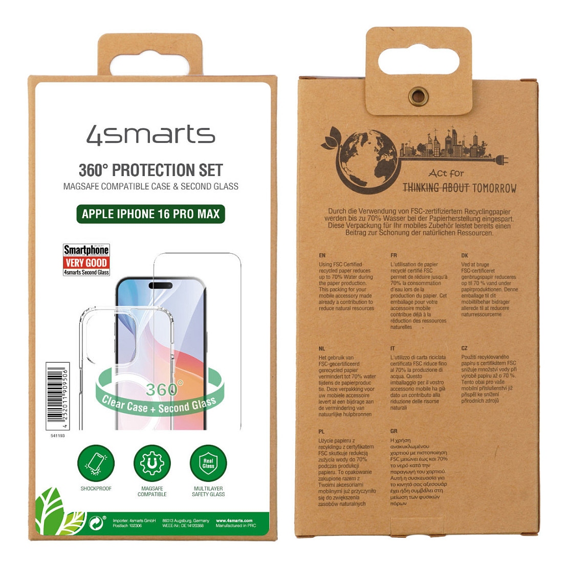 Aksesorë për telefon 4smarts / 360 Premium Protection Set / iPhone 16 Pro Max - Transparente - 6