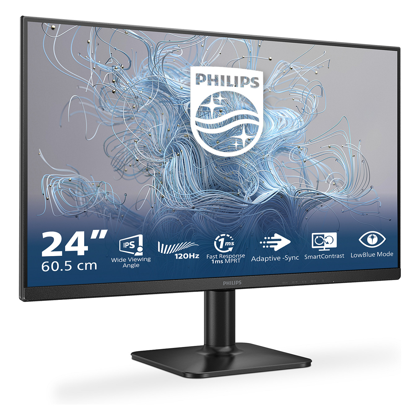 Monitor Philips 1000 Series 24E2N1110 / 23.8" / Full HD IPS / 120Hz / 1ms / HDMI+VGA - Zezë - 2