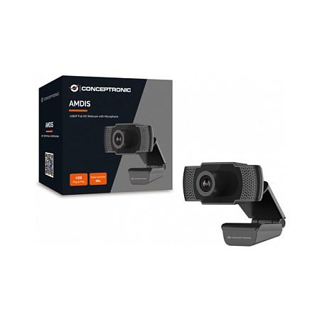 Webcam Conceptronic AMDIS01B, Full HD 1080p, 30 FPS, USB 2.0, Mikrofon – Zezë - 3