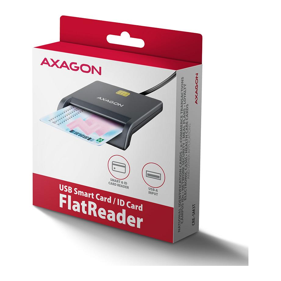 Lexues Kartelash AXAGON CRE-SM3T / Smart Card / USB 2.0 / Kabllo 1.3m - Zezë - 7