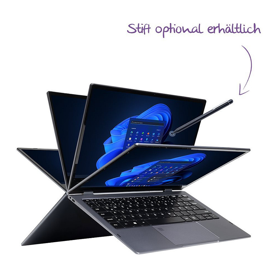 Laptop Terra Mobile 360-13R / i5-1334U / 16GB DDR4 / 512GB / 13.3" Full HD IPS Touch / Intel Iris Xe Graphics / DE  - Gri - 7
