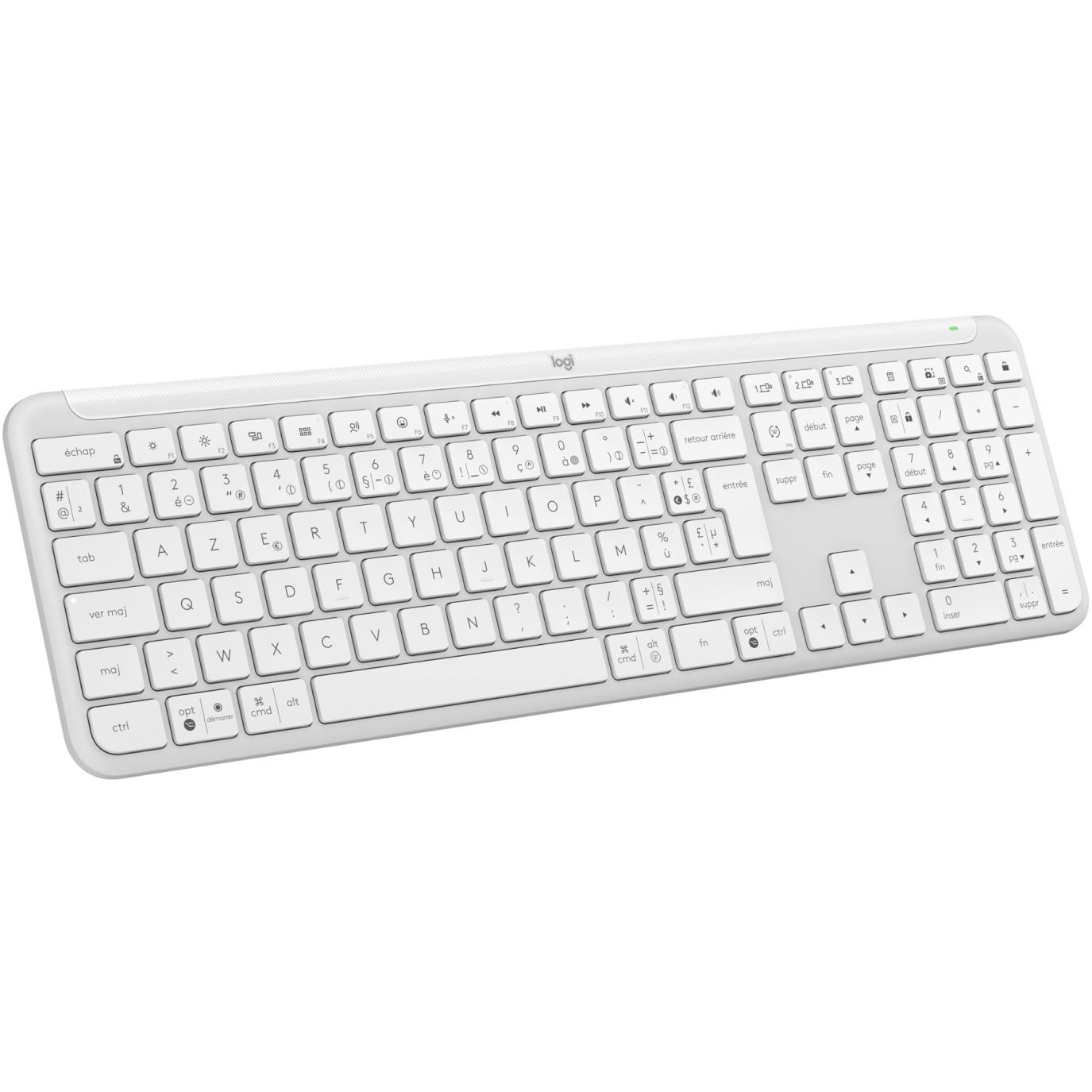 Tastierë pa kabllo Logitech Signature Slim K950 / Full-Size / Bluetooth 5.1 / Logi Bolt / 3 Pajisje / 36 Muaj - Bardhë - 5