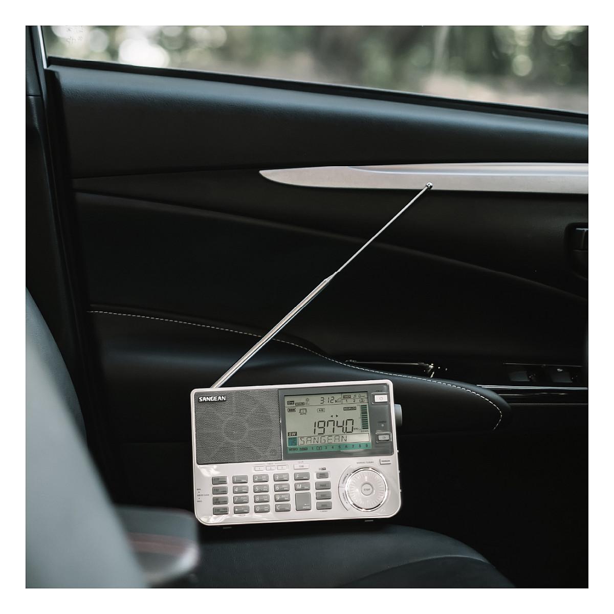 Radio portative Sangean ATS-909X2, AM, FM, LW, SW, ekran LCD, dalje kufjesh 3.5 mm - Bardhë - 8