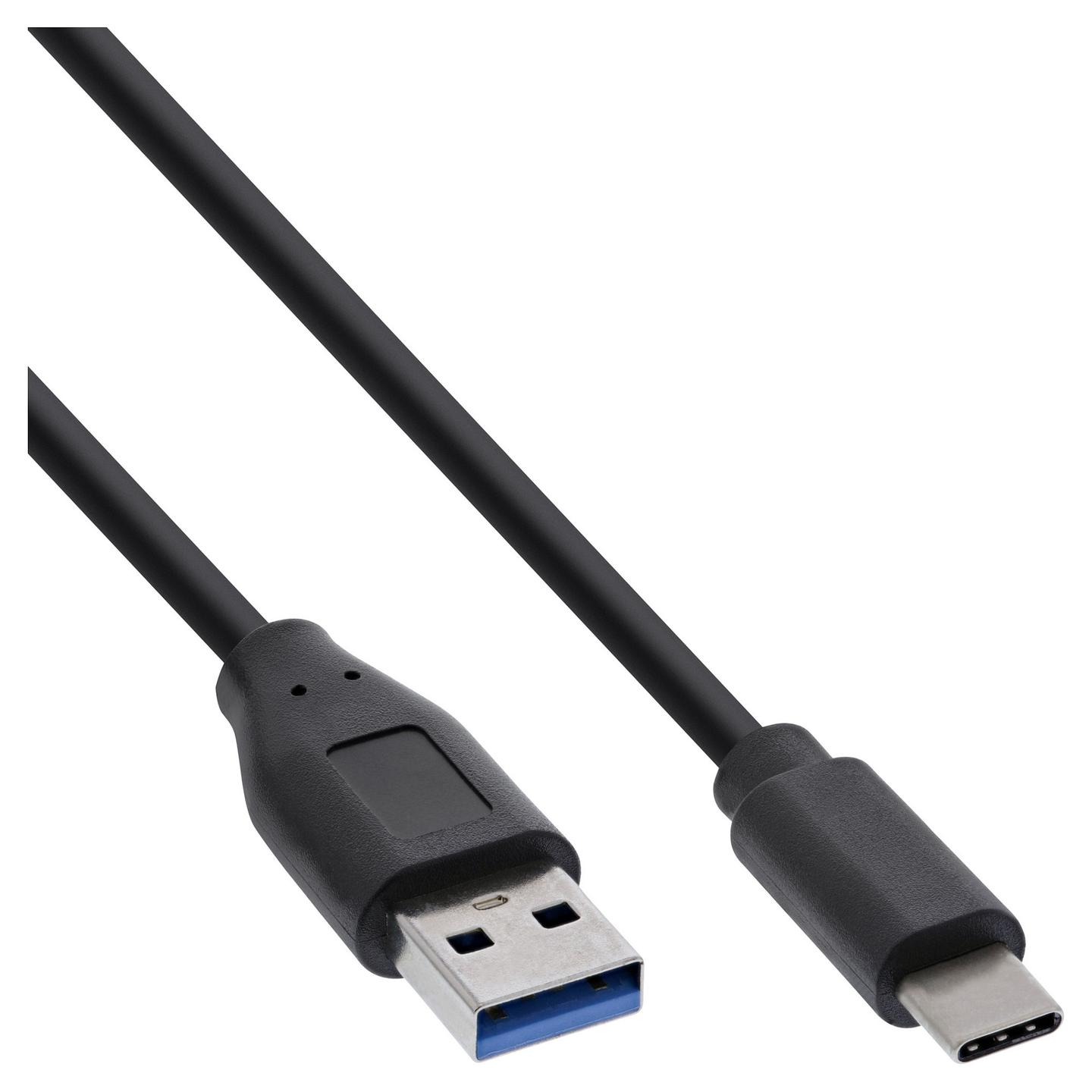 Kabllo USB InLine 35711, USB-C në USB-A, 1 m, USB 3.2 Gen 2, 10 Gbps - Zezë