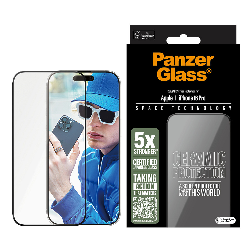 Aksesorë për telefon PanzerGlass Ceramic Screen Protector / UWF – iPhone 16 Pro - 2