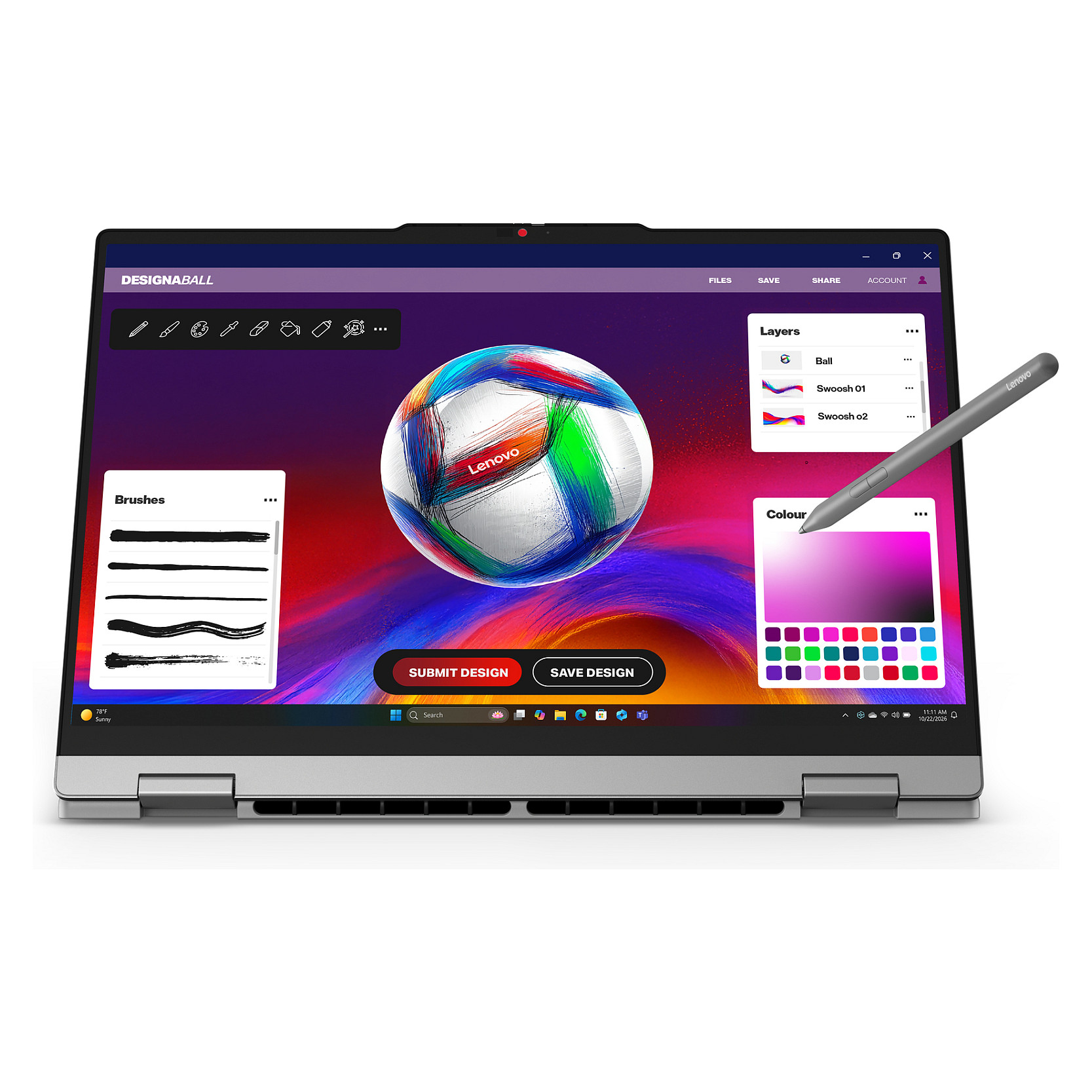 Laptop Lenovo IdeaPad 5 2-in-1 15AGP11 Copilot+ PC / Ryzen AI 7 445 / 16GB DDR5 / 512GB / 15.3" WQXGA OLED 165Hz Touch / AMD Radeon 840M - Gri - 11