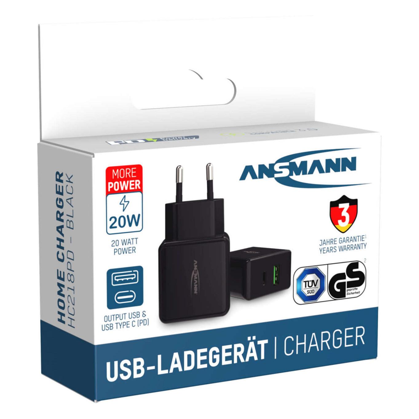 Karikues Ansmann HC218PD / 20W / USB-C + USB-A / Power Delivery + Quick Charge – Zezë - 11