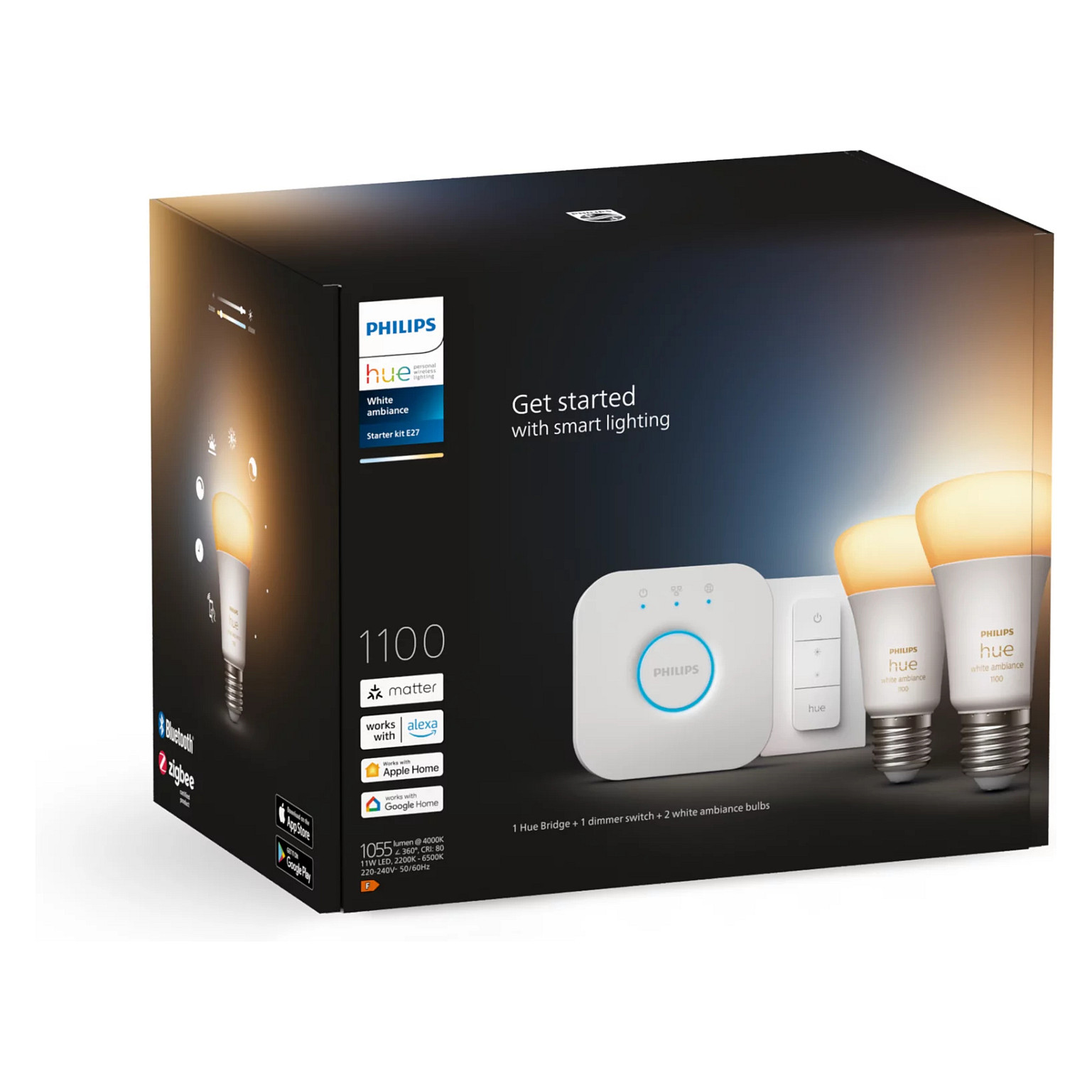 Llamba Philips Hue White Ambiance E27 / 8 W – Set 2copë - 3