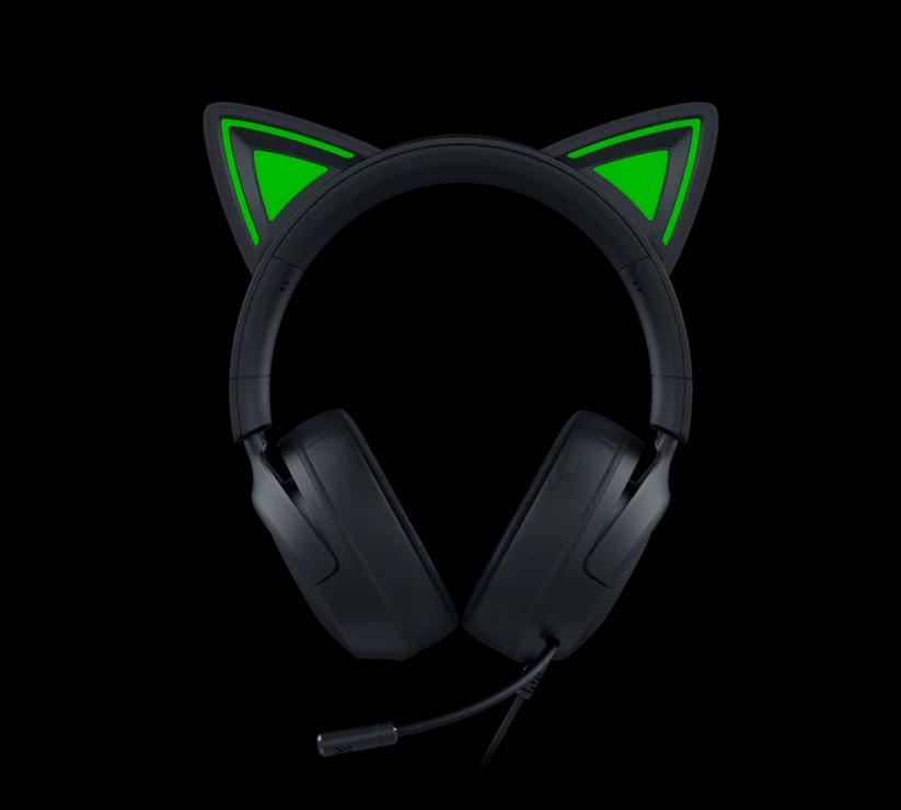 Kufje Gaming Razer Kraken Kitty V3 X / Wired / USB / 40mm / Virtual 7.1 / Mikrofon – Zezë/Gjelbër - 4