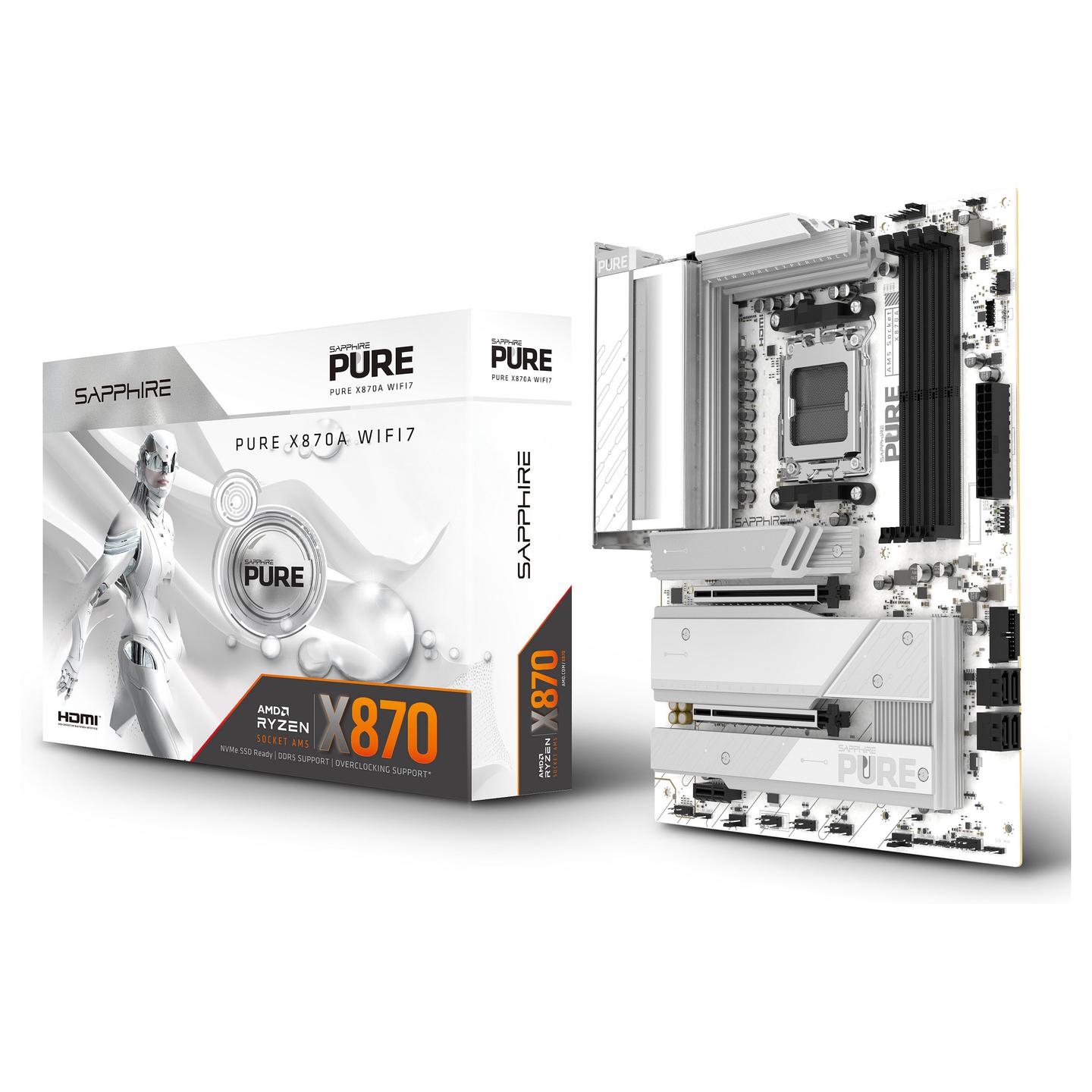 Pllakë Amë AMD AM5 SAPPHIRE PURE X870A WiFi 7 / DDR5 / ATX / HDMI+DP - 7