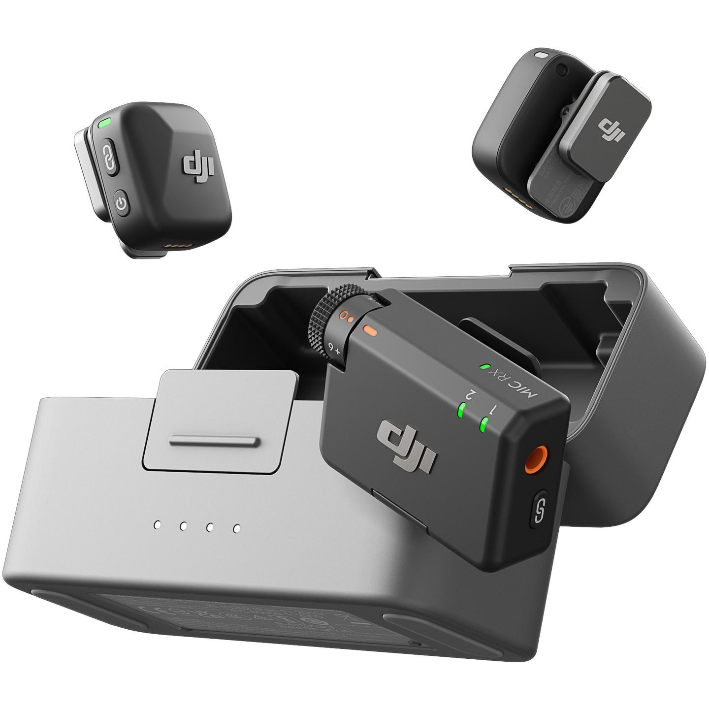 Mikrofon DJI Mic Mini, 2 Transmetues, 1 Marrës, Charging Case - Zezë - 4