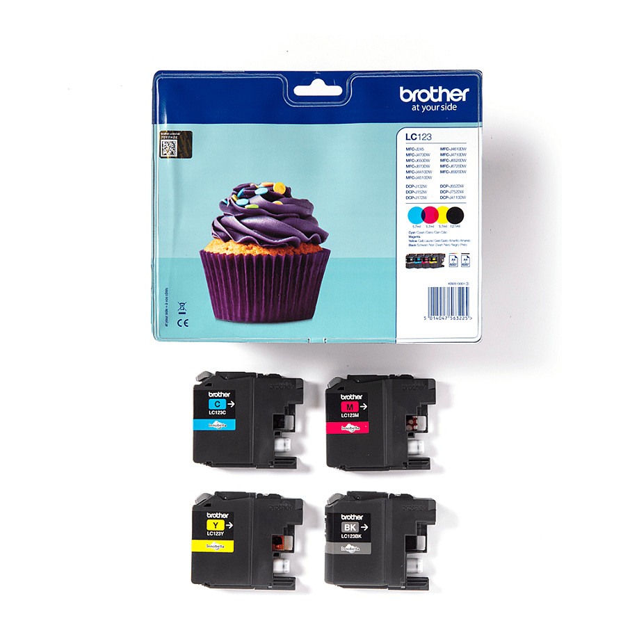 INK Brother LC-123 Value Pack – Zezë/Blu /Rozë / Verdhë - 3