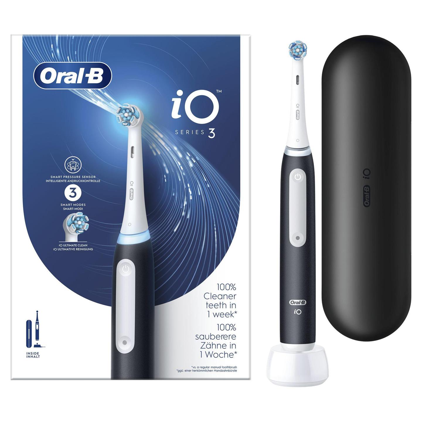 Furçë dhëmbësh elektrike Oral-B iO Series 3 / 731536 / iO / 3 Modalitete / Pressure Sensor – Zezë