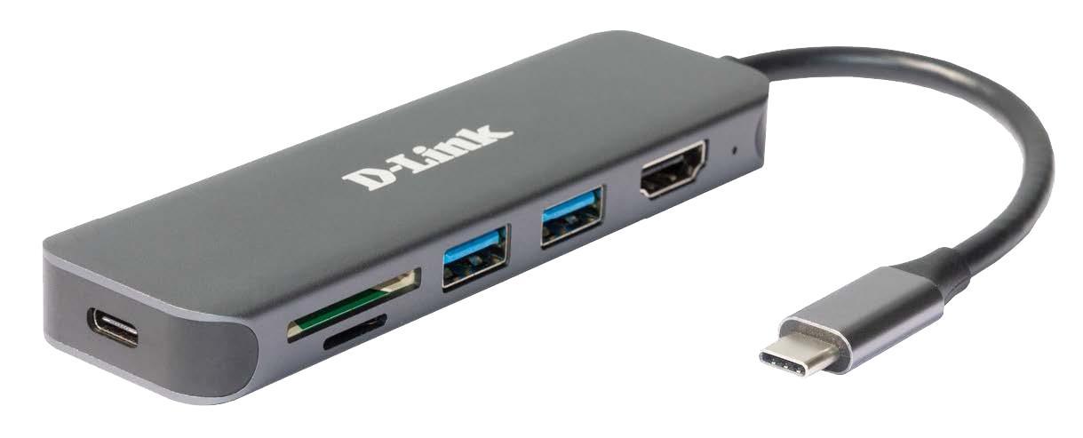 Docking Station D-Link DUB-2327 / USB-C / HDMI / SD/microSD / 60W - Hiri